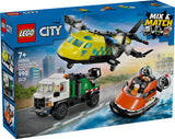 60505 LEGO City Remix – Fly, servicevogn og luftpudebåd