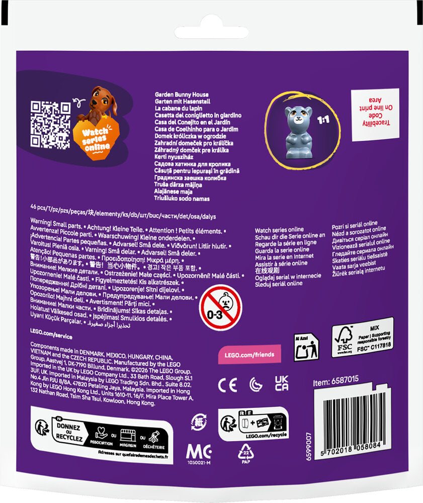 30722 LEGO Friends Kaninhus i haven