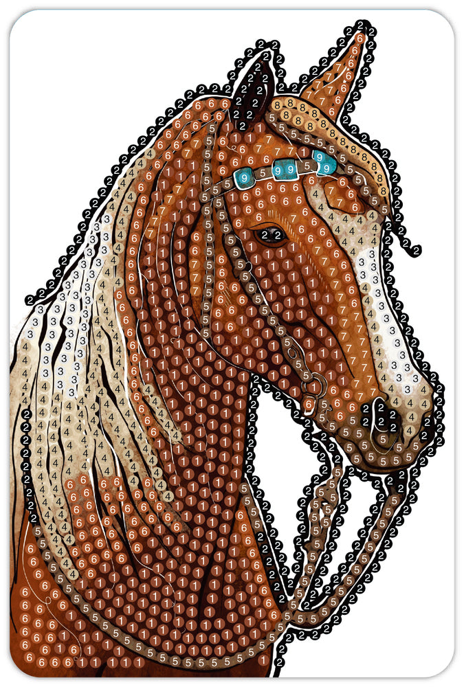 Diamond Art Hest 10X15Cm