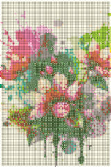 Diamond Art Blomster Abstrakt 20X30Cm