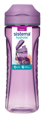 Drikkeflaske Sistema Tritan Swift lilla 600ml