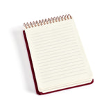 Notesbog KOZO A6 Berry red linjeret