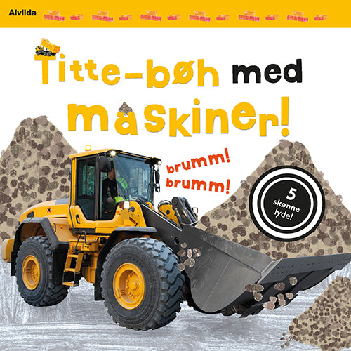 D1 Titte-bøh med maskiner! Papbog med 5 skønne lyde