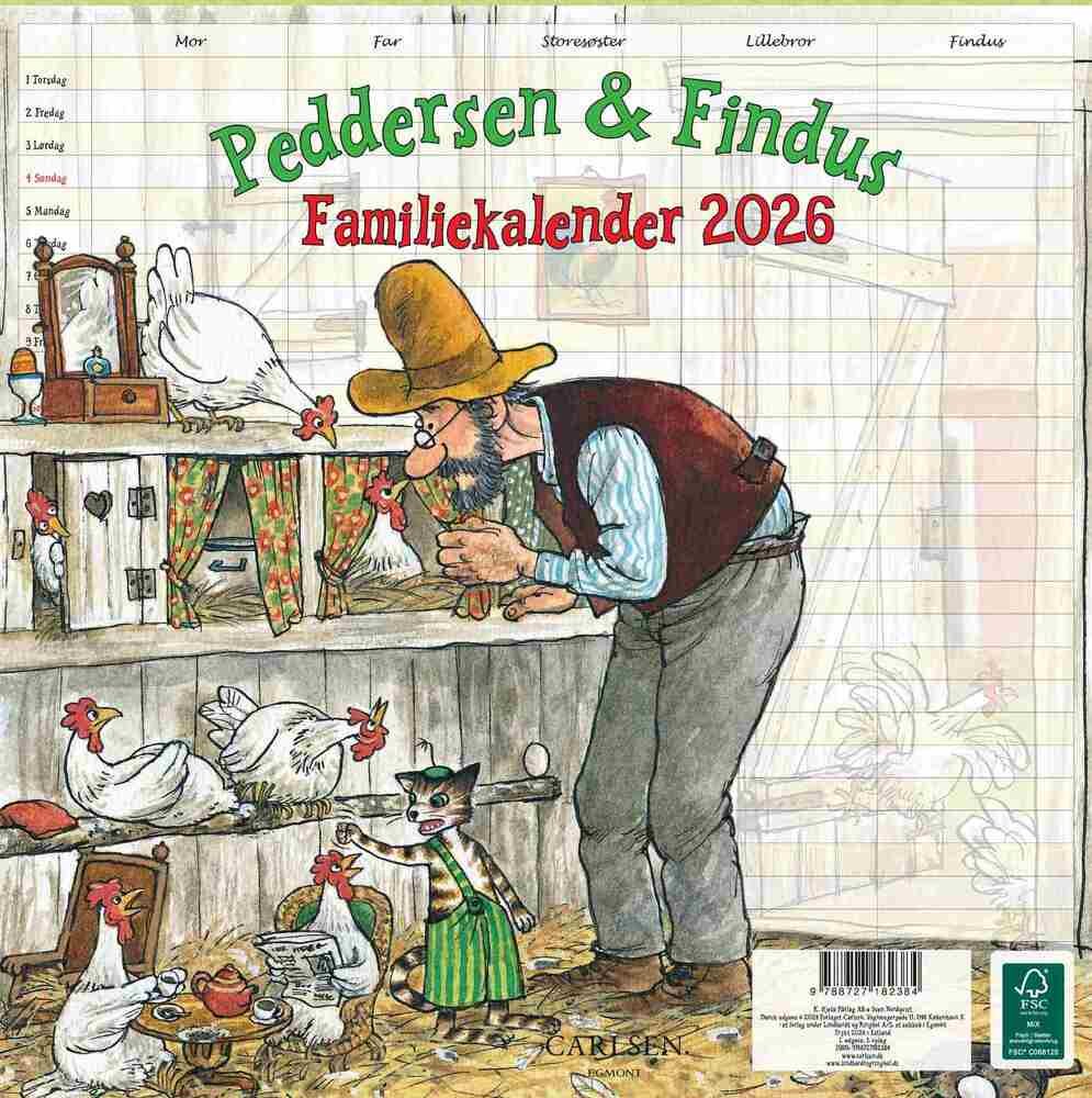 D1 Peddersen & Findus - familiekalender 2026