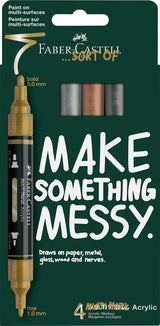Multimarker Akryl Faber Castell SP 4 Metallic m. 2 spids
