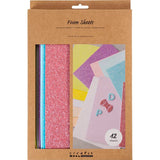 Mosgummi Pastelfarver 14X25 Cm 12 Ark