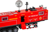 Die-cast brandbil med anhænger, lys og lyd