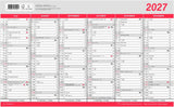 Kontorkalender stor 2027 m/flagdage Mayland 39 x 24 cm