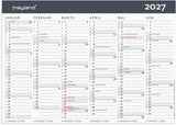 Kontorkalender 2027 moderne A5 Mayland 21 x 14,8 cm
