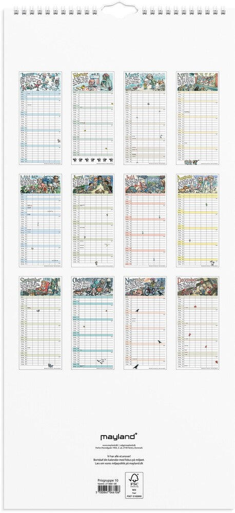 Familiekalender 2027 Otto Dickmeiss m/illu 6 kol Mayland