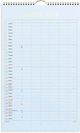 Vægkalender 2027 color 6 personer Mayland 25 x 42 cm