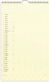 Vægkalender 2027 color 6 personer Mayland 25 x 42 cm