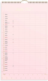 Vægkalender 2027 color 6 personer Mayland 25 x 42 cm