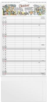 Familiekalender 2027 Otto Dickmeiss A3 m/illu 4 kol Mayland