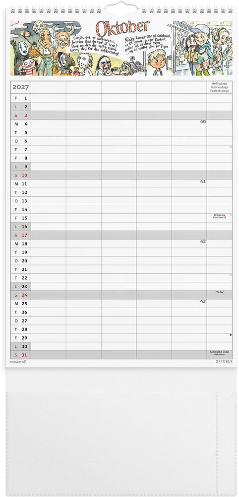 Familiekalender 2027 Otto Dickmeiss A3 m/illu 5 kol Mayland