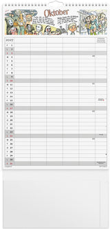 Familiekalender 2027 Otto Dickmeiss A3 m/illu 5 kol Mayland