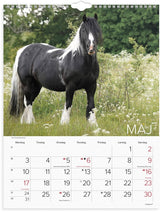 Vægkalender 2027 heste Mayland 29,5 x 39 cm
