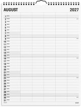 Familiekalender 2027 sort/hvid 5 kol Mayland 29,5 x 39 cm