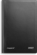 Mini planner 2027 uge vinyl sort Mayland tværformat 8x13cm