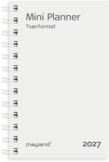 Mini planner 2027 uge refill Mayland tværformat 8 x 13 cm