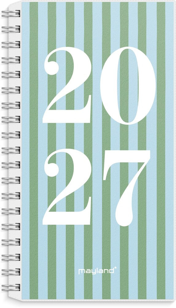 Week planner 2027 uge m/4 illu Mayland højformat 9,5x16,8cm