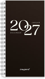 Week planner 2027 uge m/4 illu Mayland højformat 9,5x16,8cm
