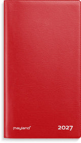 Index planner 2027 måned vinyl rød Mayland 9 x 17 cm