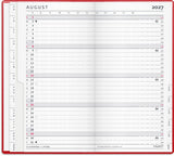 Index planner 2027 måned vinyl rød Mayland 9 x 17 cm