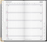 Index planner 2027 måned skind sort Mayland 9 x 17 cm