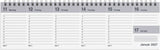 Bordkalender 2027 dag/uge pp grå Mayland 30,5 x 9 cm
