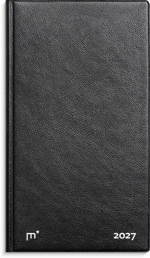 City week planner 2027 vinyl sort Mayland tvær 9,5 x 16,8 cm