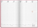 Kalender city diplomat 2027 uge vinyl rød Mayland 17 x 25cm