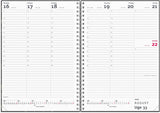 Spiralkalender 2027 uge A5 matsort Mayland 14,8 x 21 cm
