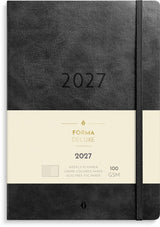 Ugekalender 2027 forma deluxe A5 sort Mayland tvær 14,8x21cm