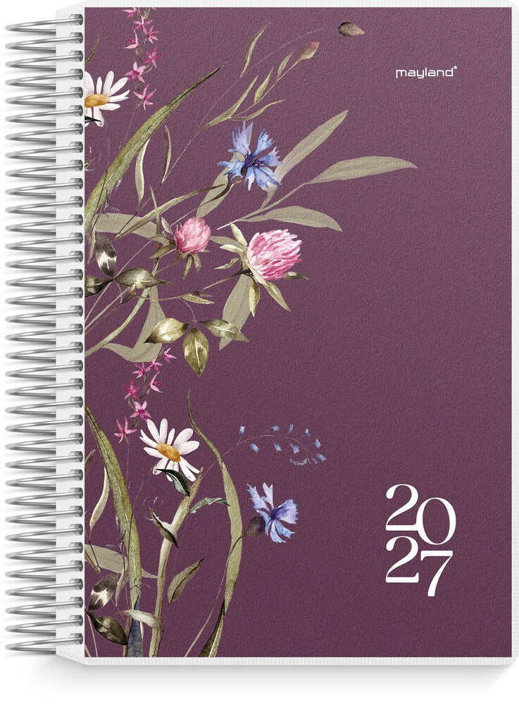 Spiralkalender 2027 dag pp m/4 illu Mayland 11,7 x 17,1 cm
