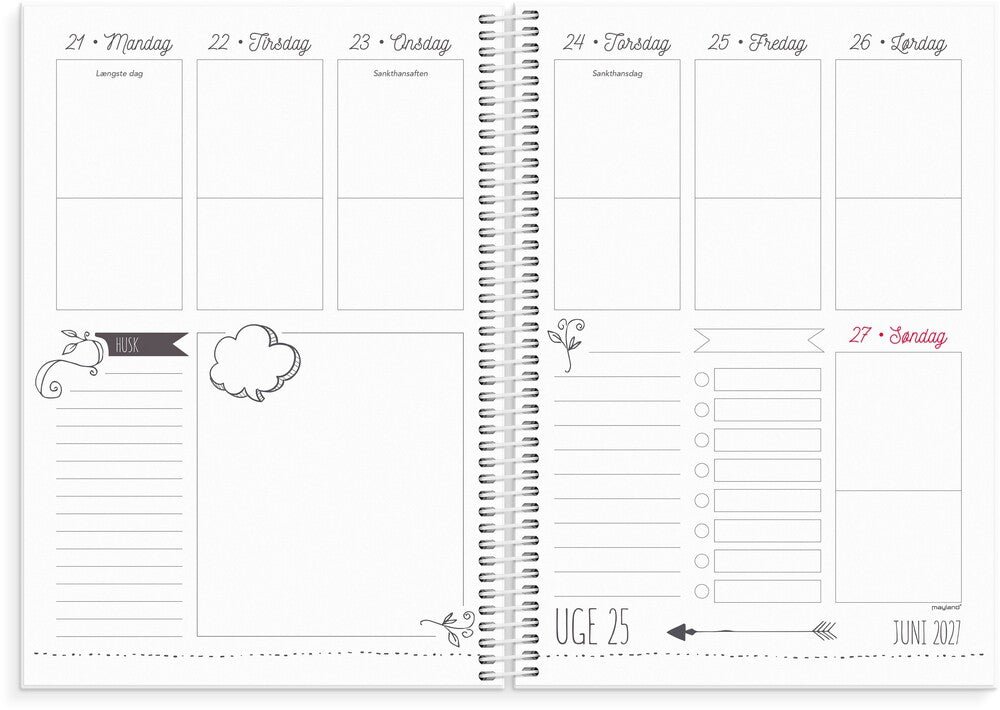 Doodle i 2027 uge A5 Mayland 14,8 x 21 cm