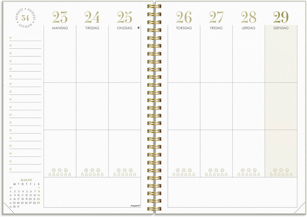 Life planner 2027 essentials A5 uge Mayland 14,8 x 21 cm
