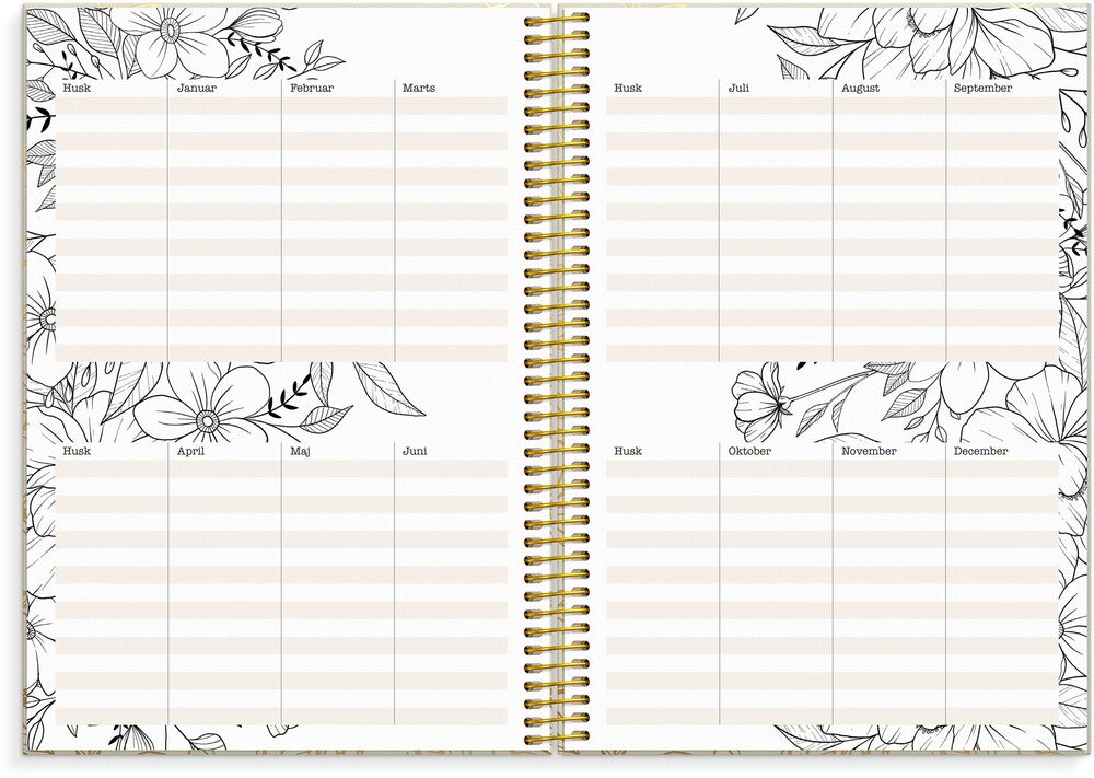 Life planner 2027 bloom uge A5 Mayland