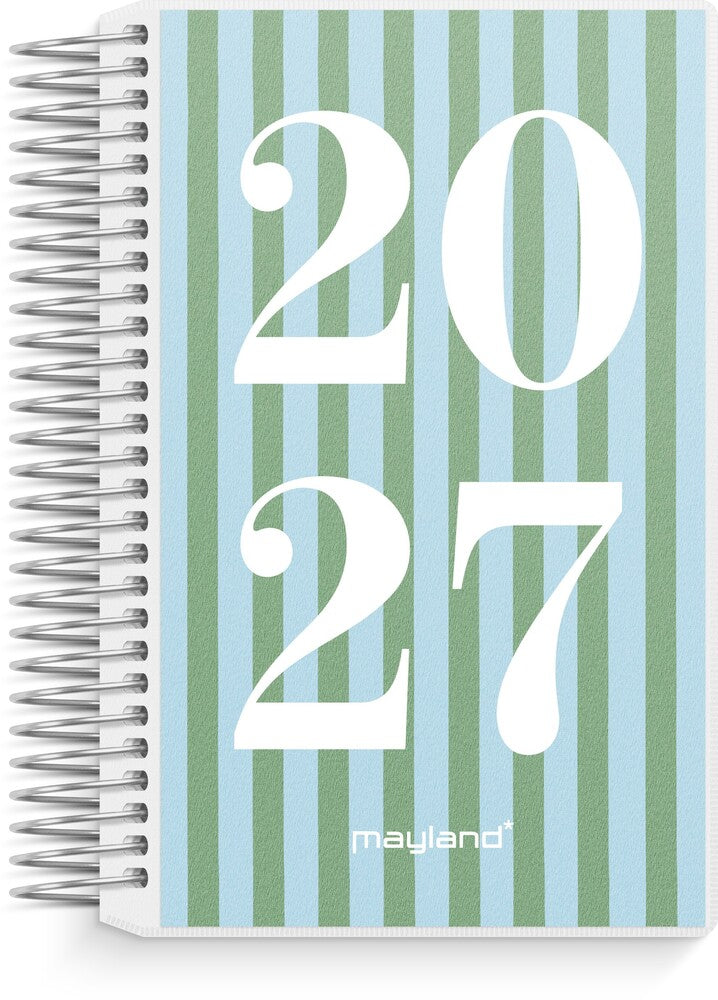 Spiralkalender mini 2027 dag m/4 illu Mayland 8 x 12,6 cm