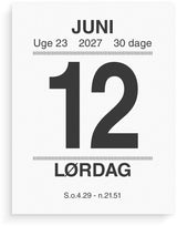 Broderikalender 2027 m/split og bagsidetekst Mayland 5x6 cm