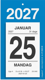 Afrivningskalender 2027 m/bagsidetekst Mayland 6,1 x 9,8 cm
