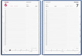 Timekalender 2028 dag pp blå Mayland 17 x 23,5 cm