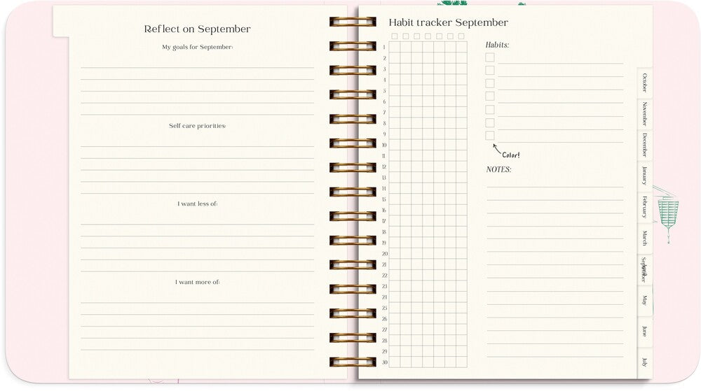 Kalender 2027 life planner Japan style Mayland engelsk
