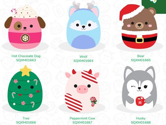 Squishmallows 19 cm julevariant ass