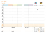Familyplan skoleåret 2026/2027 Bordugekalender m/6 kolonner