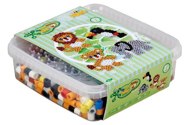 D1 Hama maxi bøtte perler 600stk + 2 stiftplader