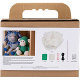 hækle japanske DIY Kit Amigurumi Abe  grøn/off white