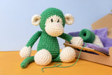 hækle japanske DIY Kit Amigurumi Abe  grøn/off white