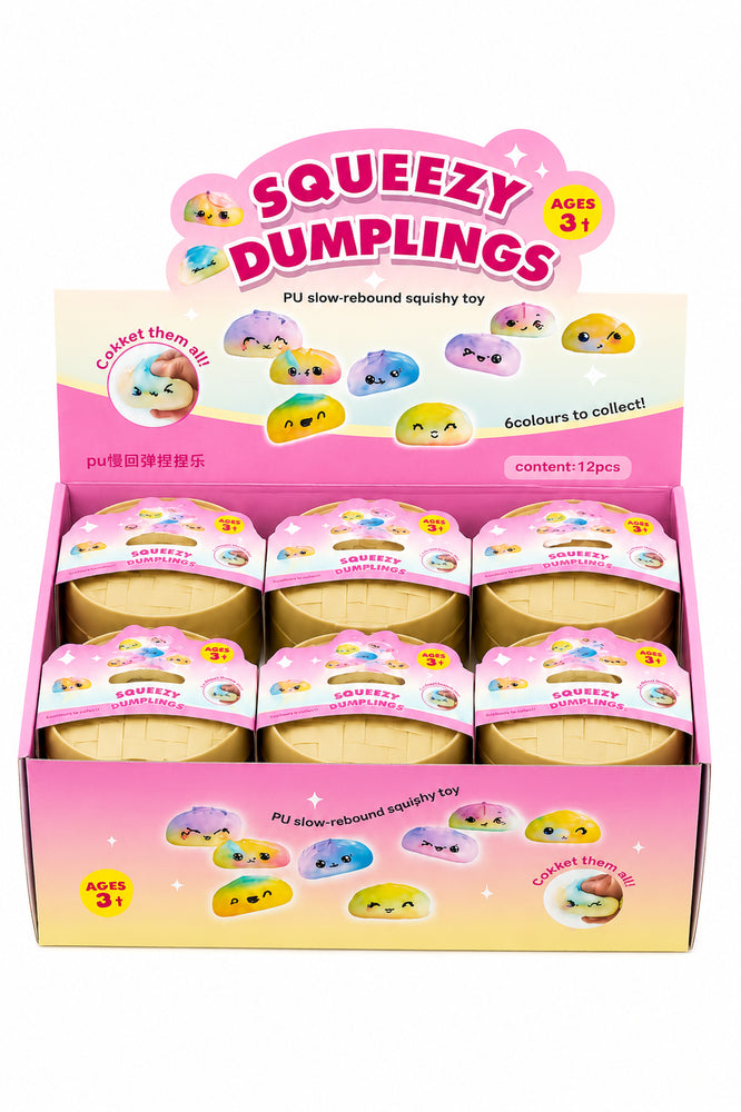 SQUEEZY dumpling med steamer Regnbue 8,5 cm Anti-stress ASS