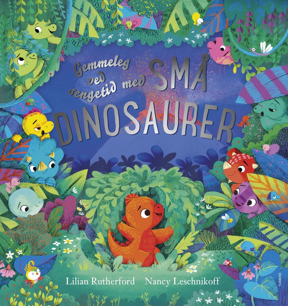 Gemmeleg ved sengetid med små dinosaurer